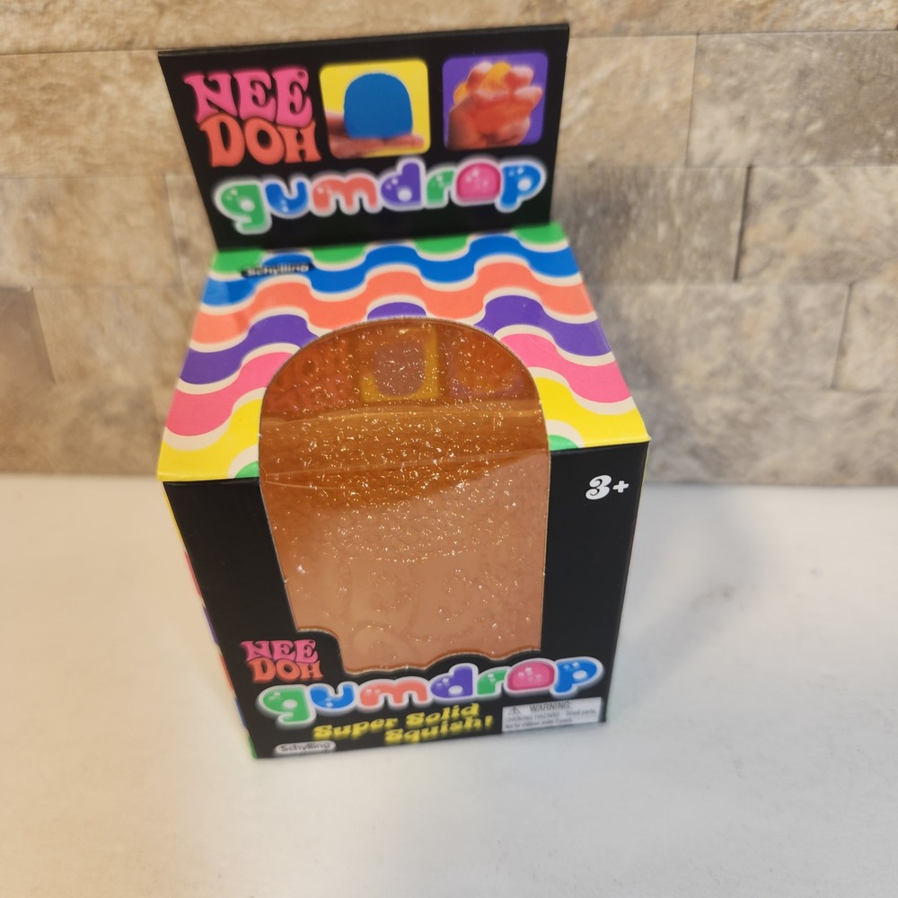 Schylling NeeDoh Gumdrop Orange Super Solid Squish Sensory Fidget Toy GDND